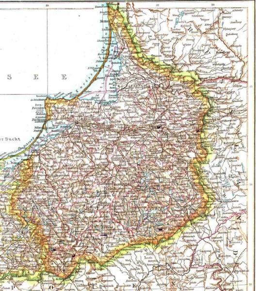 Historische Landkarte Königsberg
